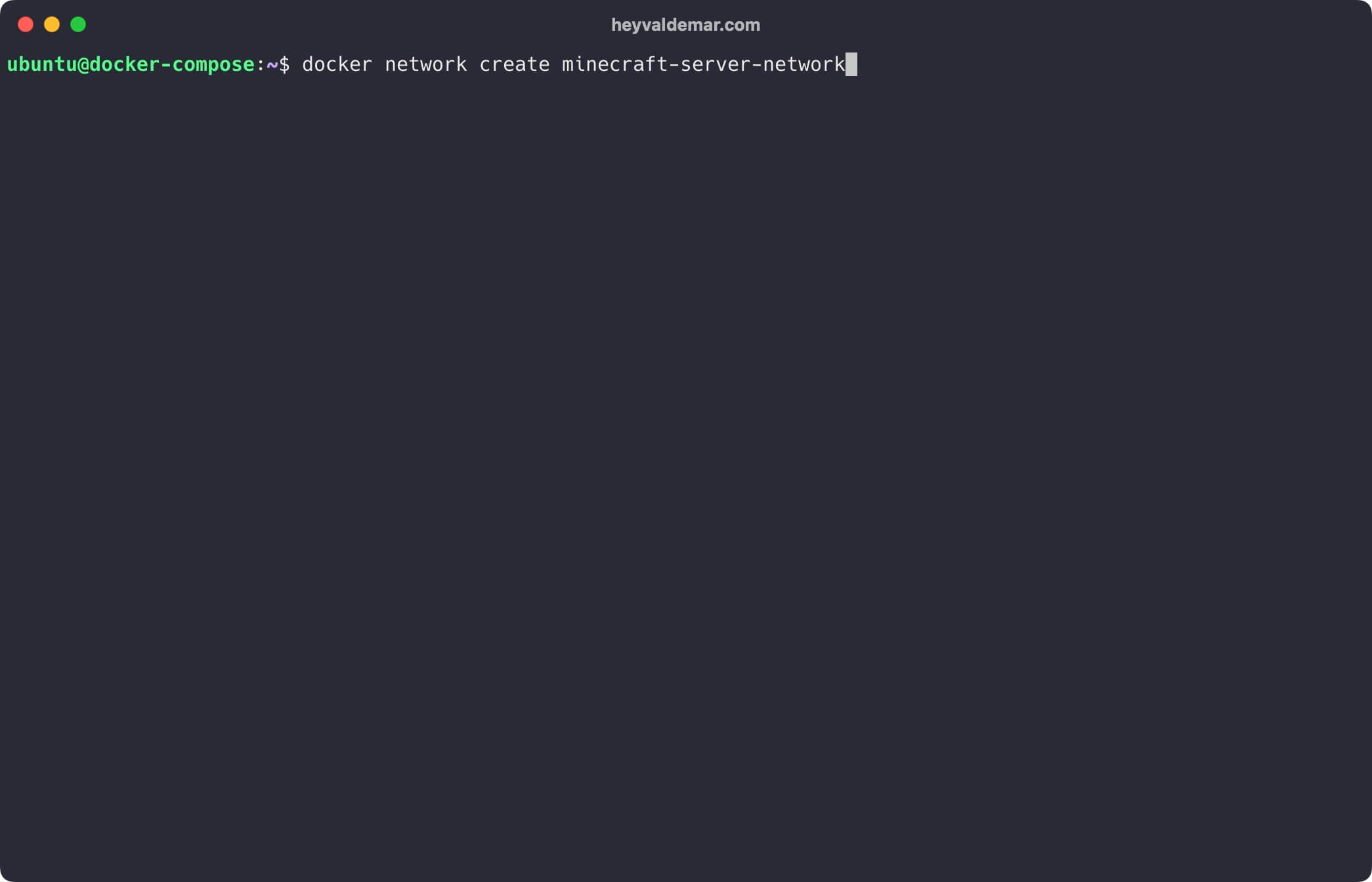 Install Minecraft Server Using Docker Compose