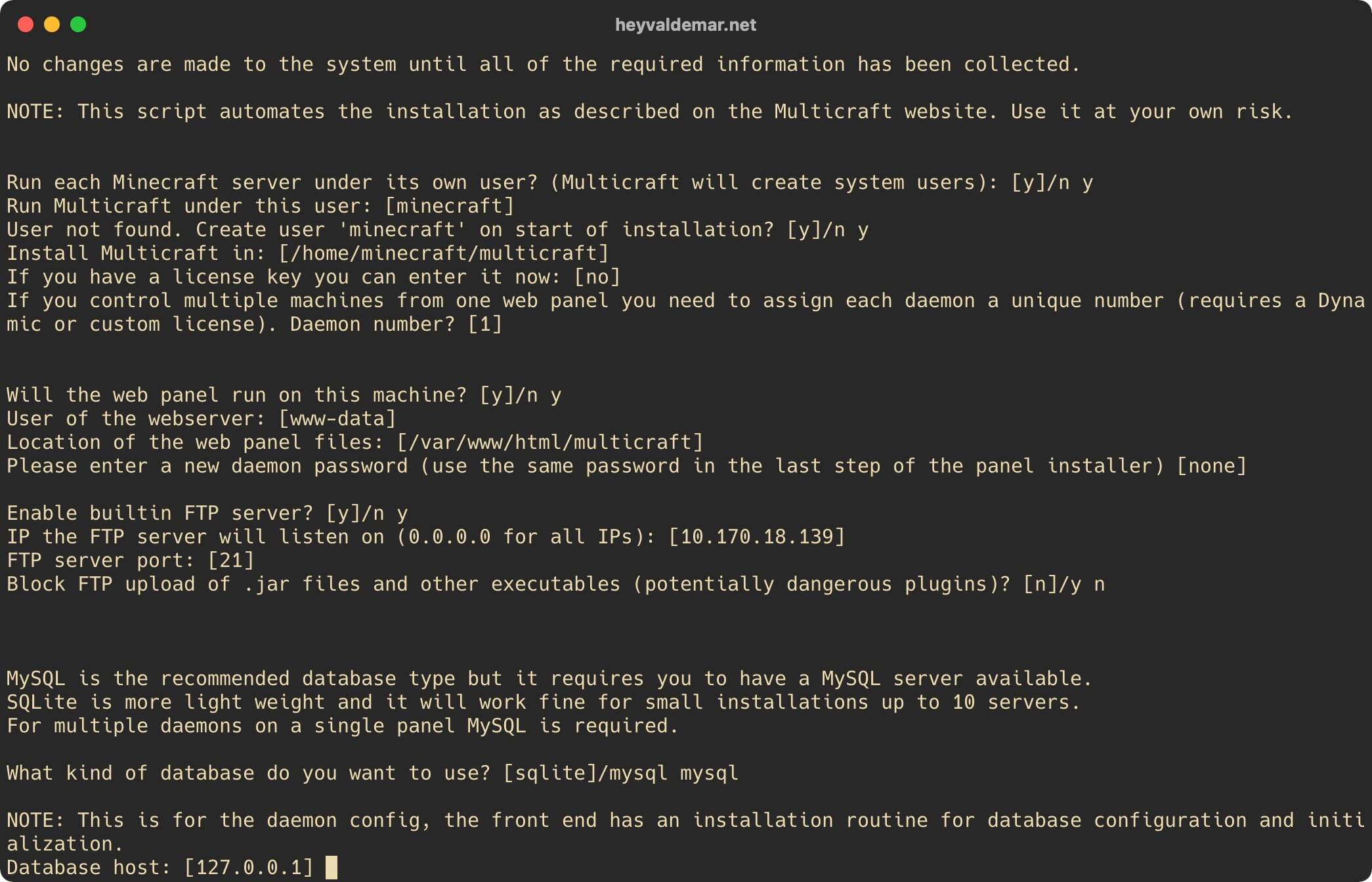 Install Multicraft on Ubuntu Server