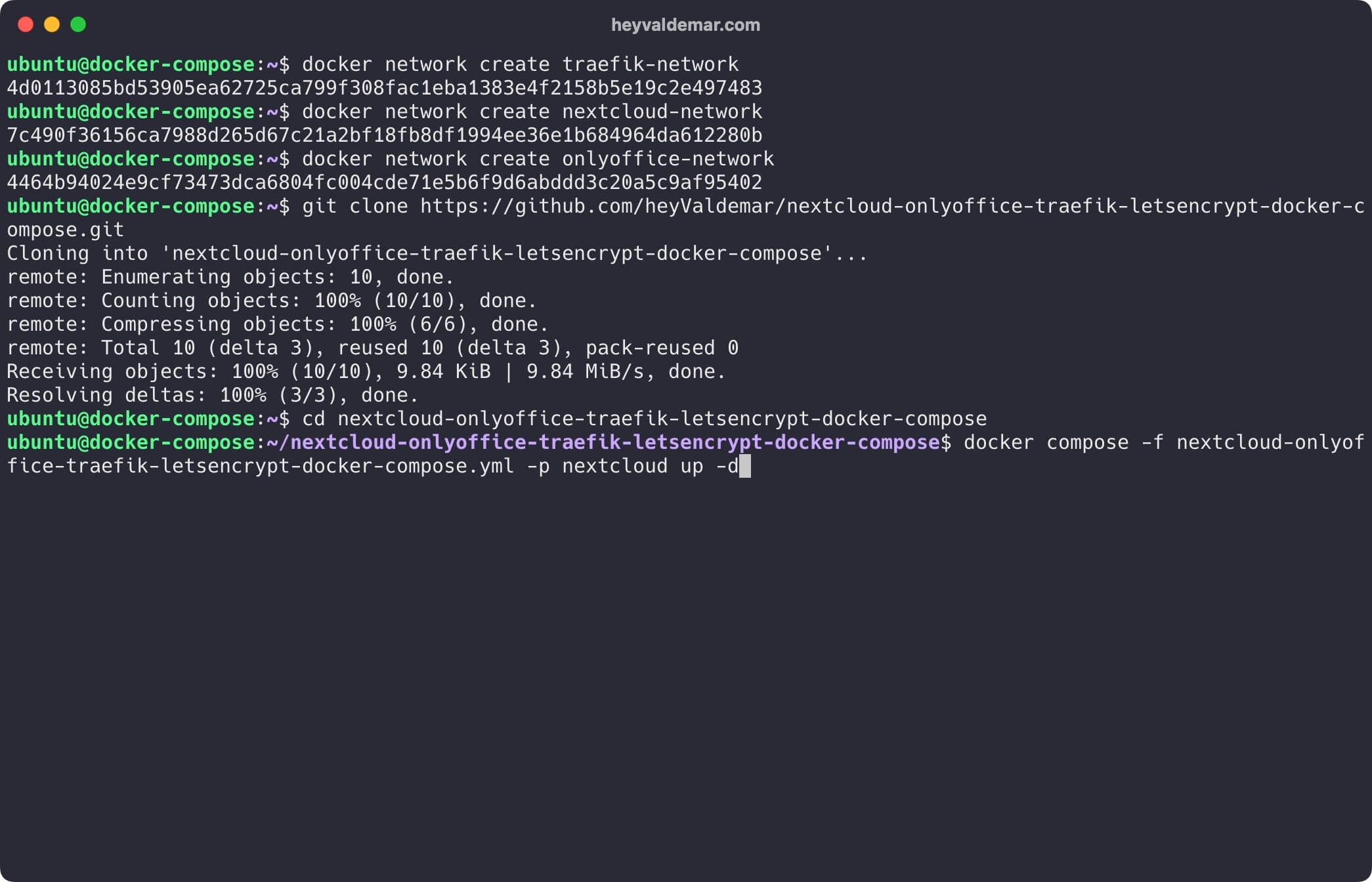 Install Nextcloud with OnlyOffice Using Docker Compose