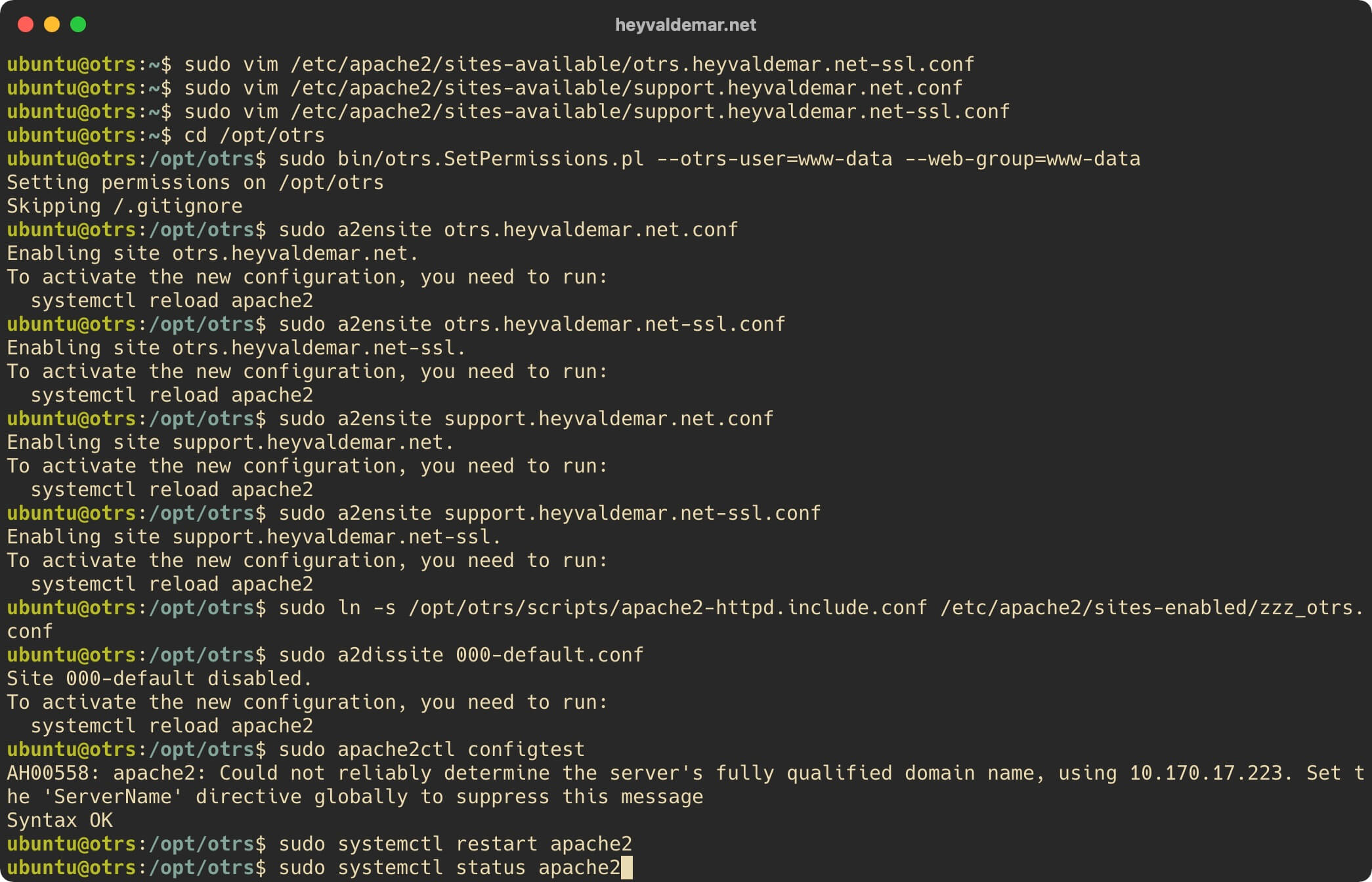 Install OTRS on Ubuntu Server