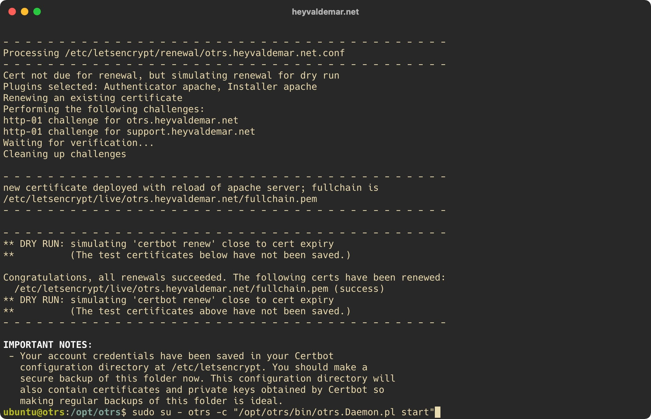 Install OTRS on Ubuntu Server