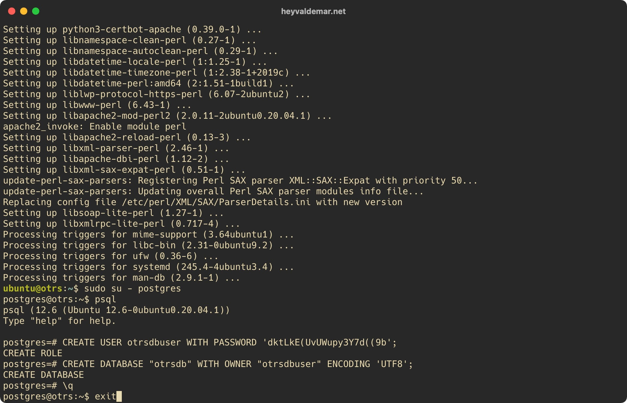 Install OTRS on Ubuntu Server