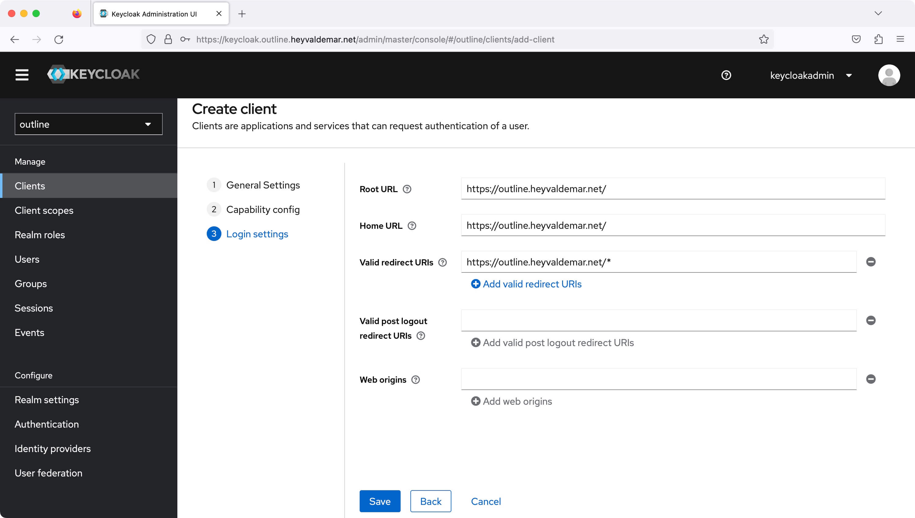 Install Outline and Keycloak Using Docker Compose