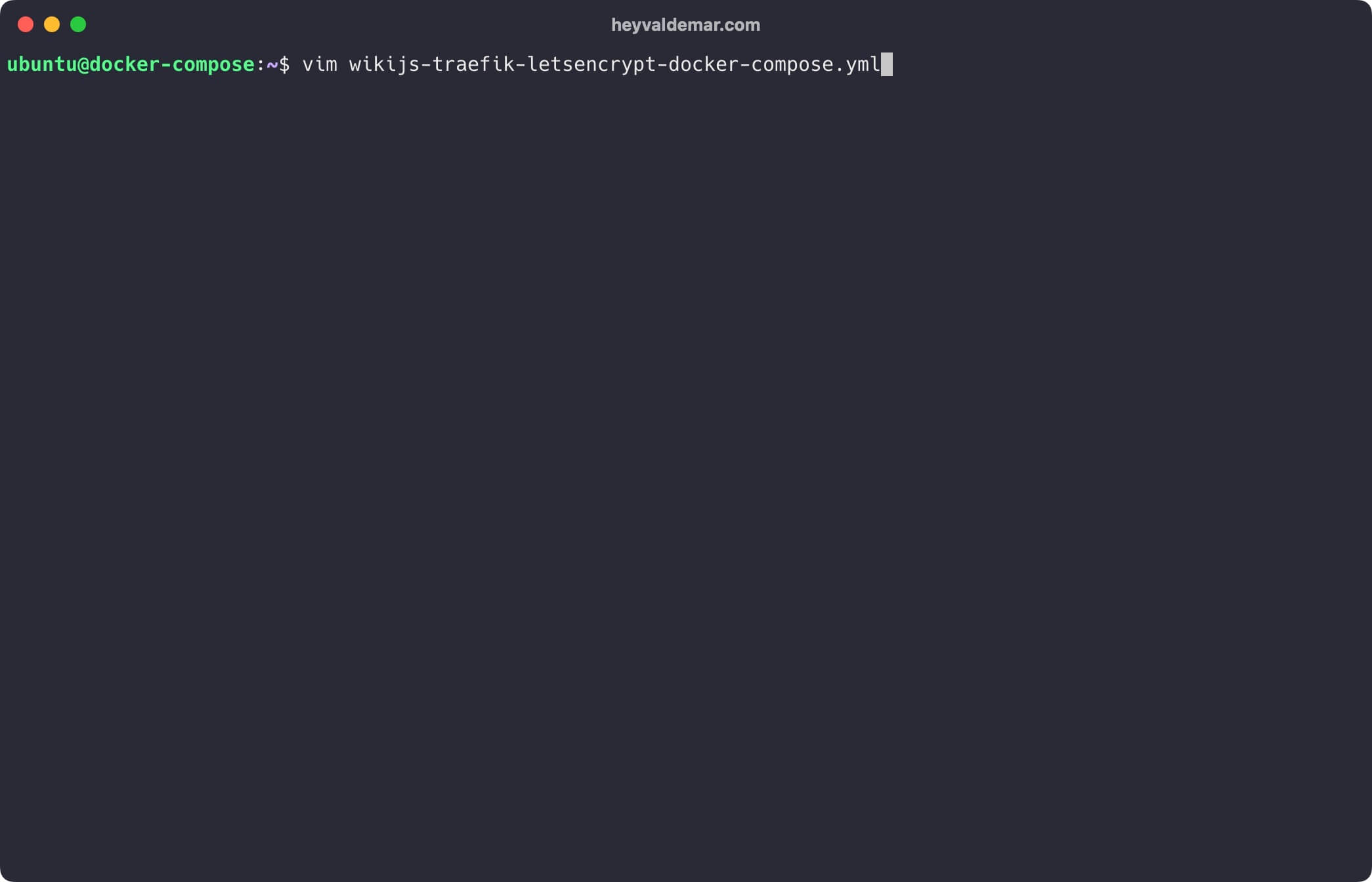 Install Wiki.js with Docker Compose