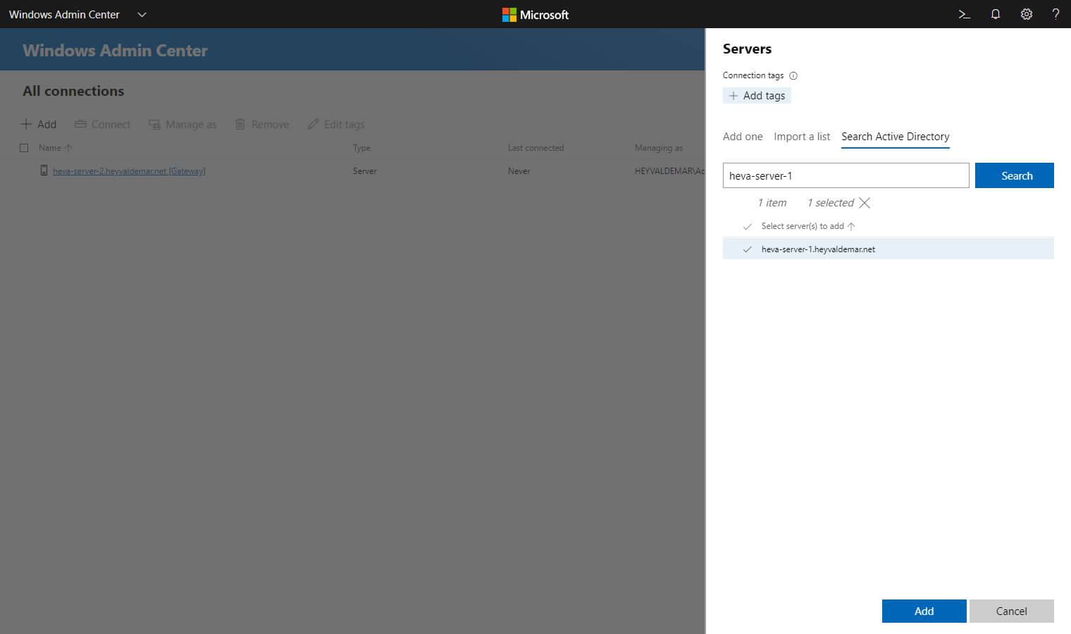 Install Windows Admin Center on Windows Server 2019 Server Core