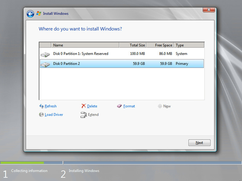 Install Windows Server 2008 R2