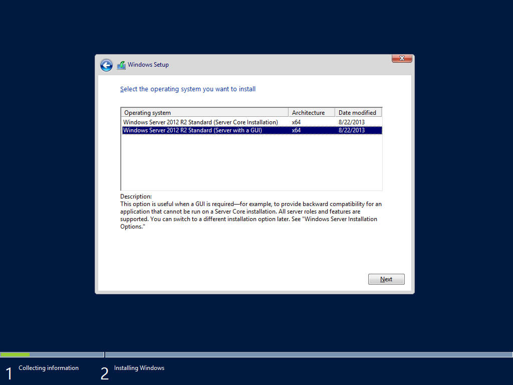 Install Windows Server 2012 R2