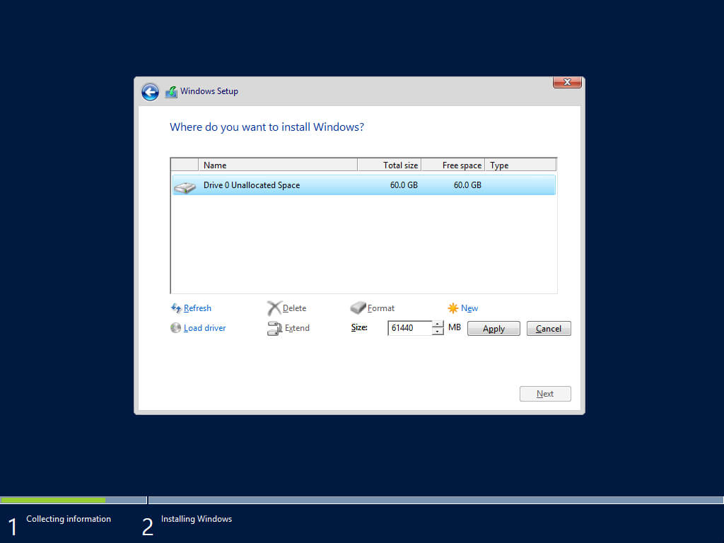 Install Windows Server 2012 R2