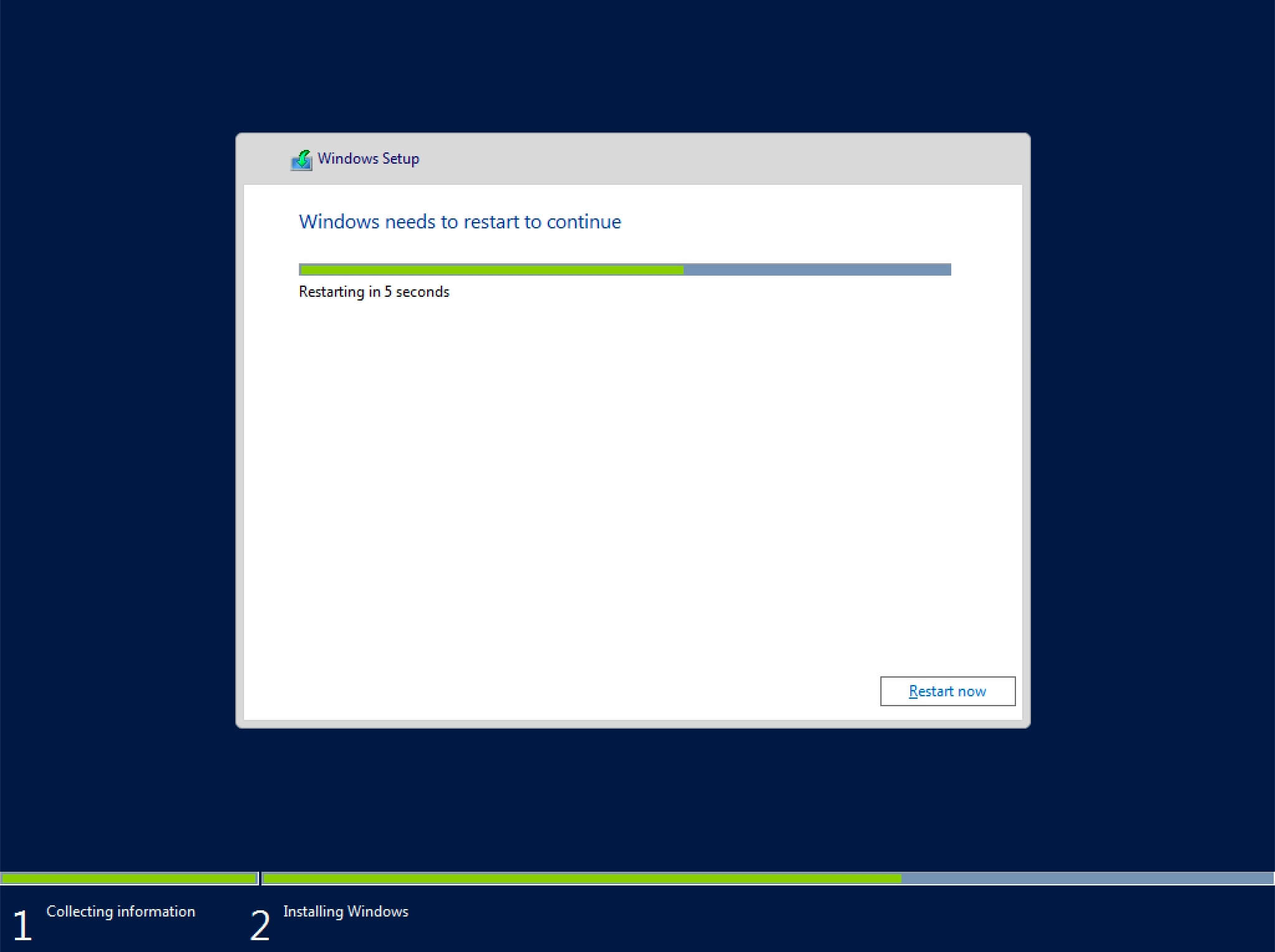 Install Windows Server 2016