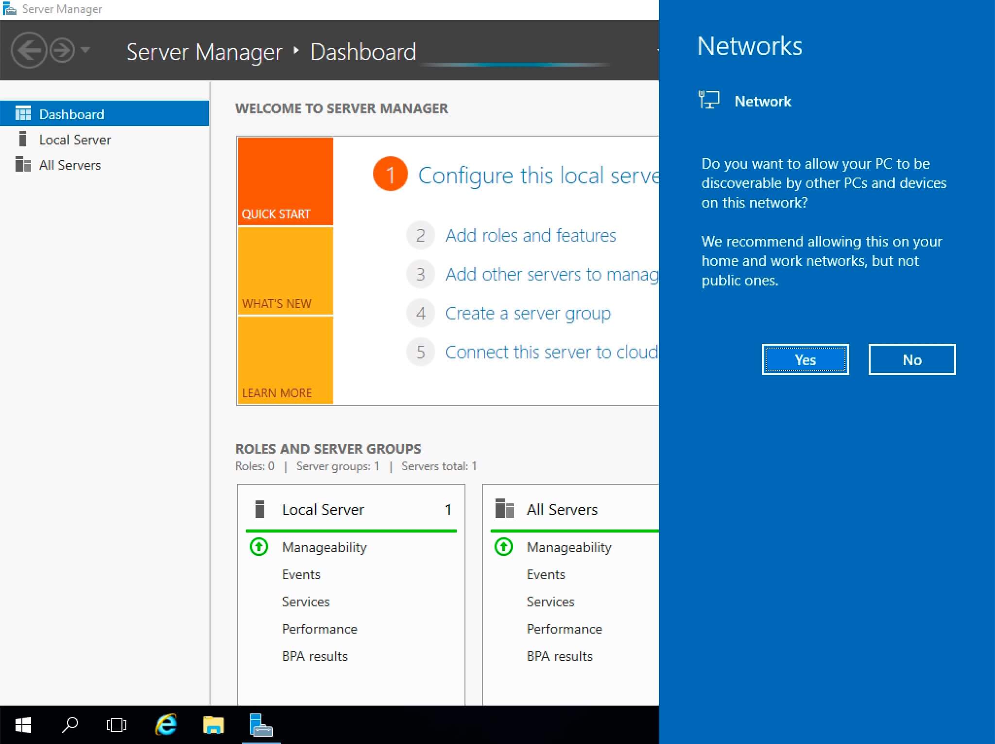 Install Windows Server 2016