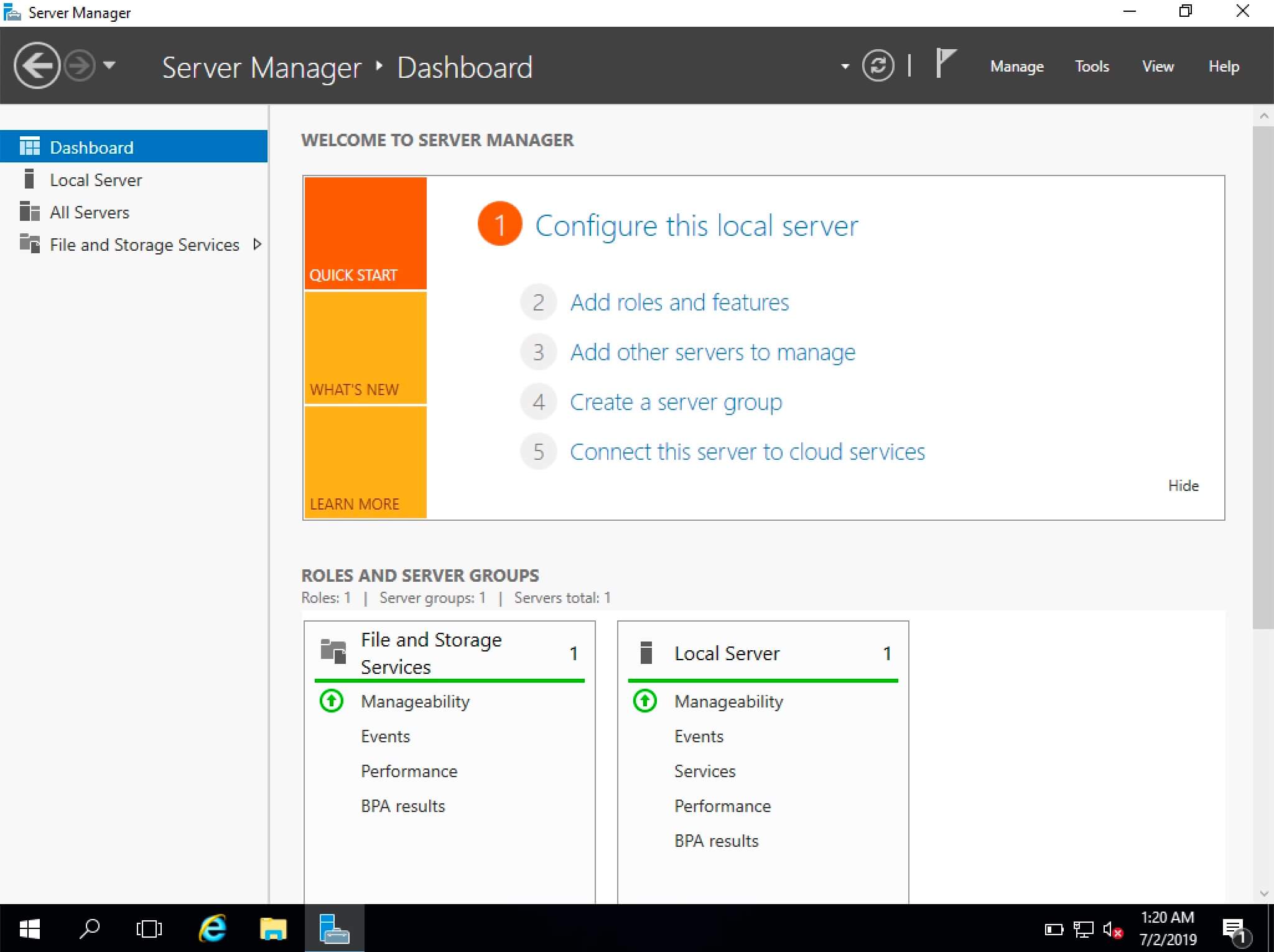 Install Windows Server 2016