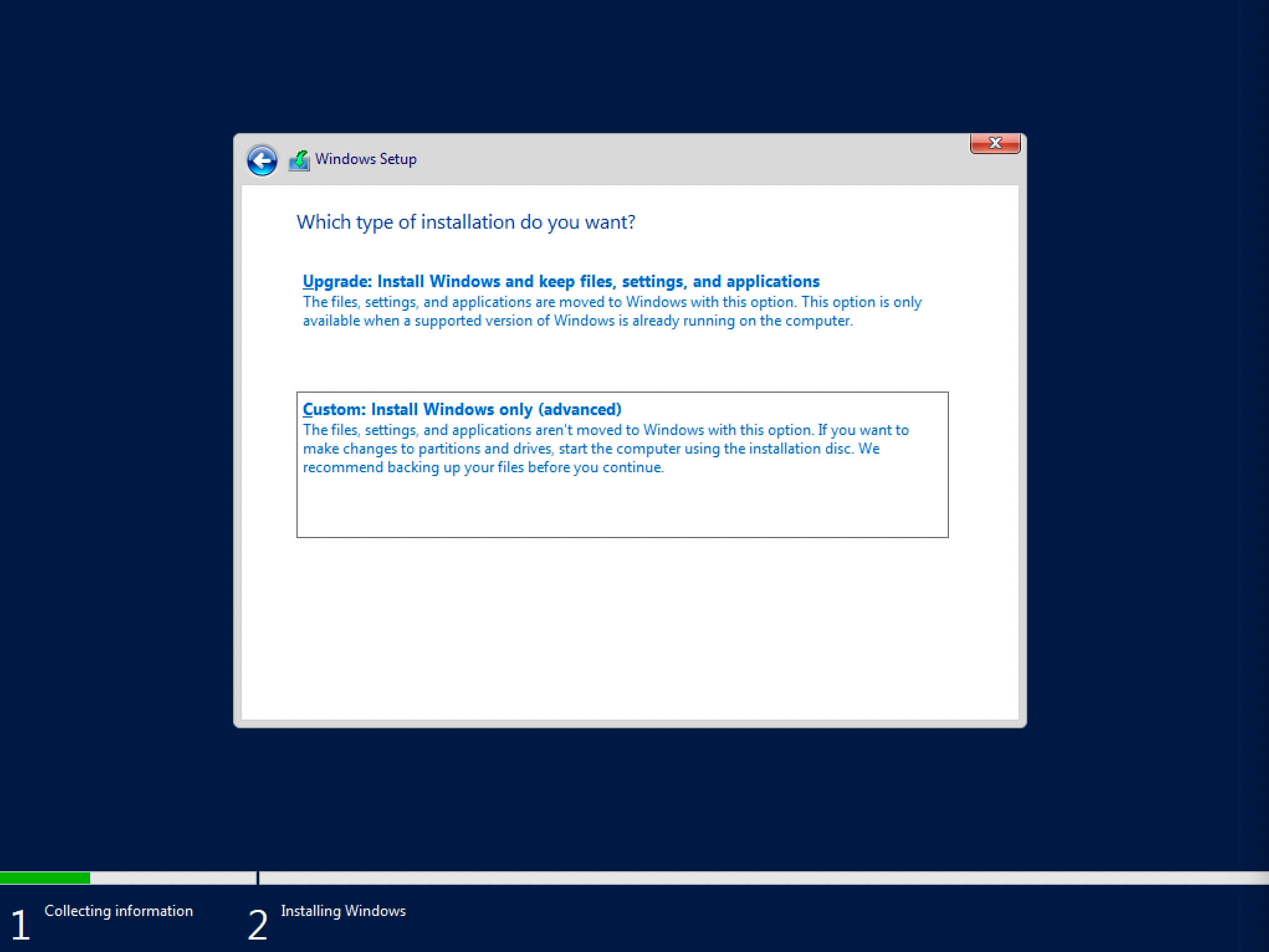 Install Windows Server 2019