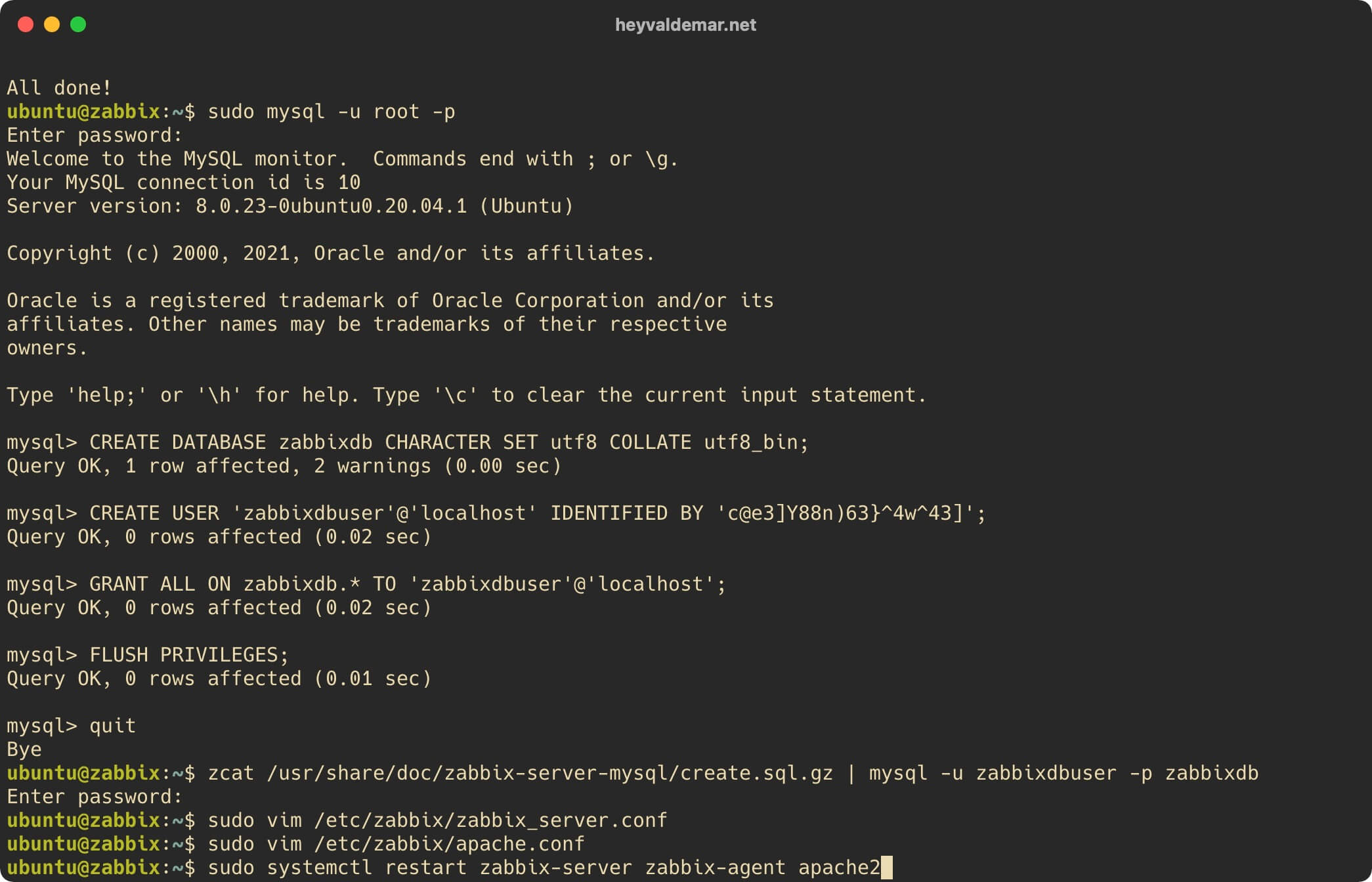 Install Zabbix on Ubuntu Server