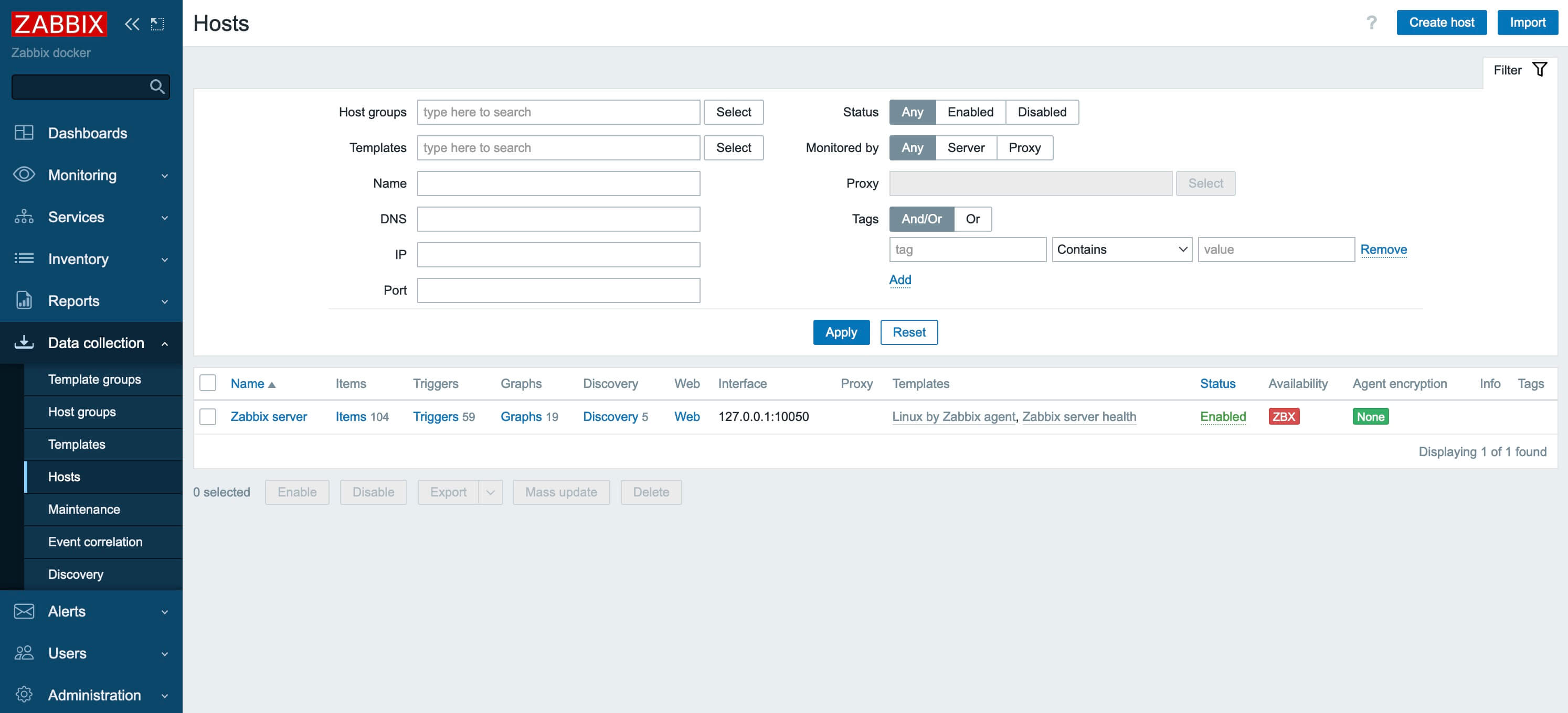 Install Zabbix Using Docker Compose