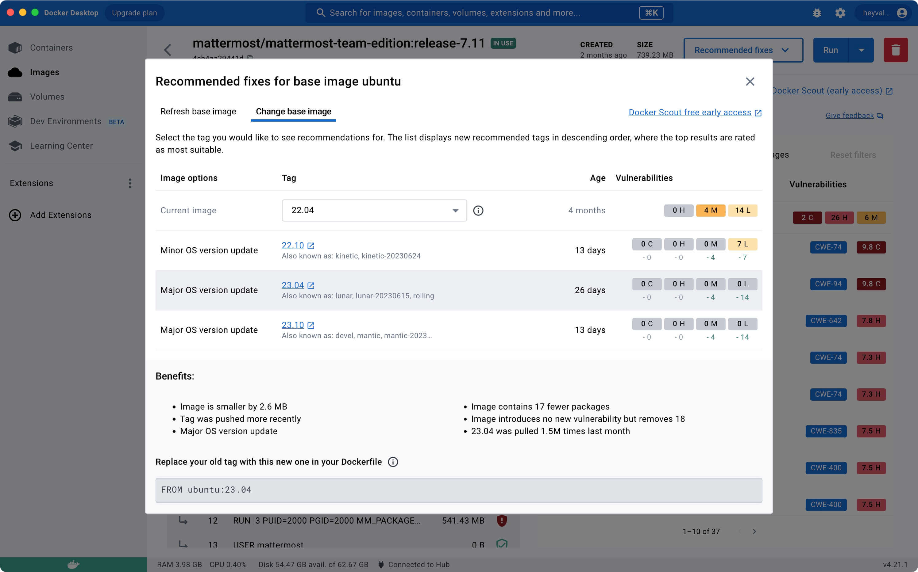 Mastering Docker Scout through Docker Desktop GUI and CLI