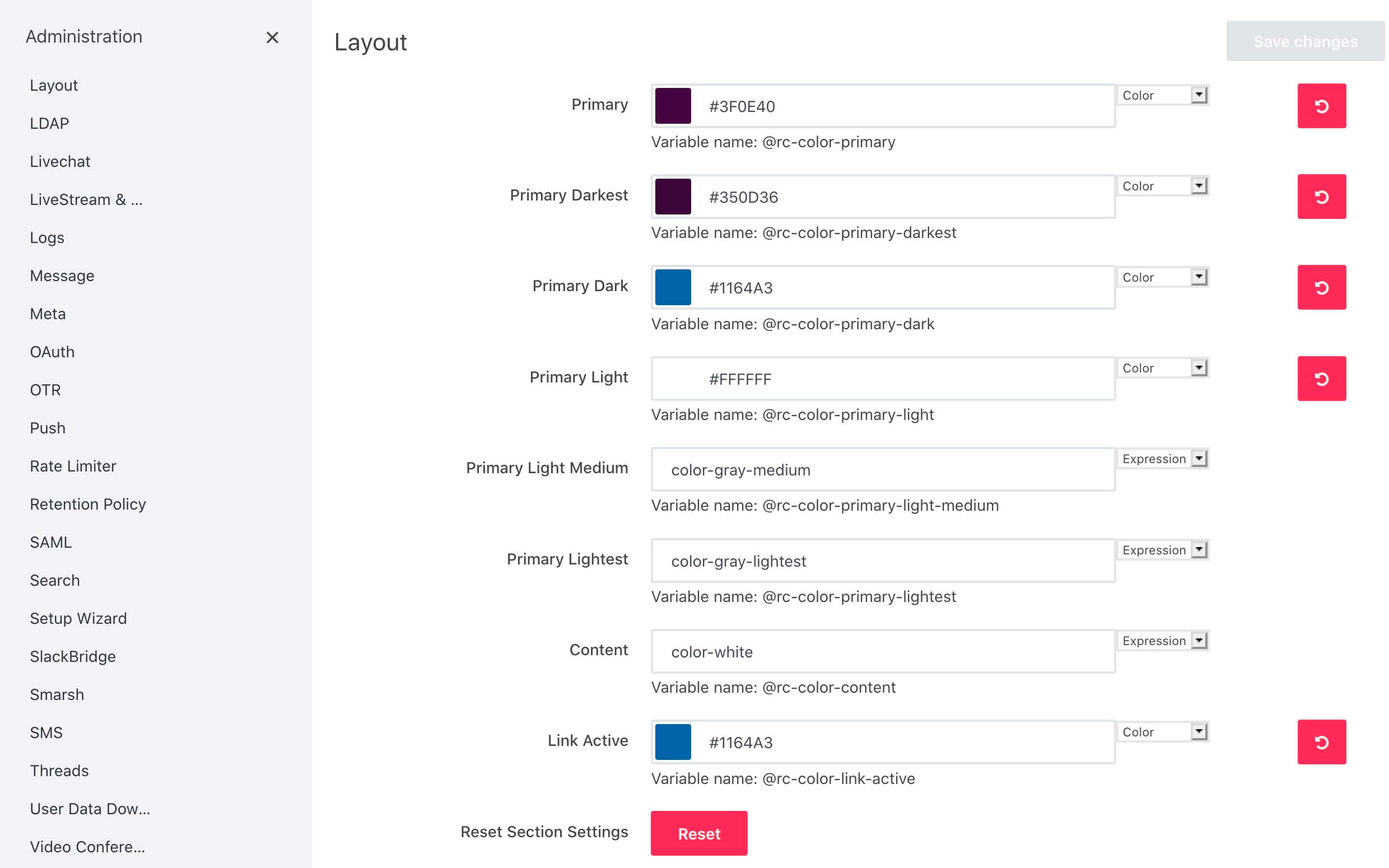 Rocket.Chat in Slack Color